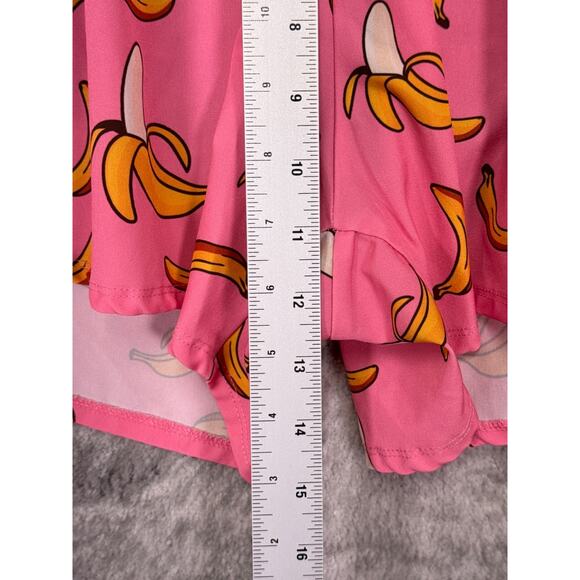 Pink Banana Print Men's Athletic Shorts - Picture 4 of 7